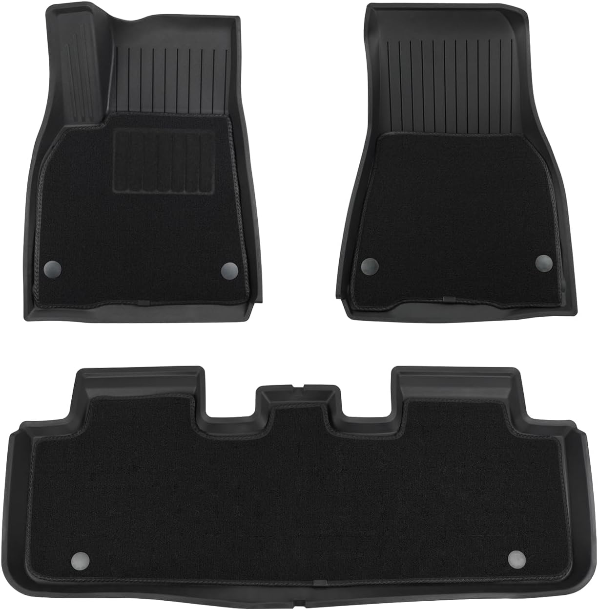 PM Auto Floor Mats for Tesla Model Y, All-Weather TPE Car Floor Mats, Custom Fit for 2020-2025 Tesla Model Y, Anti-Slip Durable Model Y Accessories