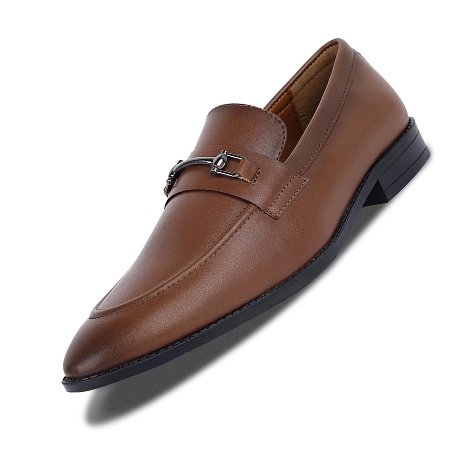 LOUIS STITCH Loafers Formal Shoes for Men |Slip-On Moccasins with Buckle | Ideal for Business, Casual, Parties | Solid Russet Tan | UK Size 7 (LSRGMCABTN) (B0CNTJYGM7) Amazon Price History, Amazon Price Tracker