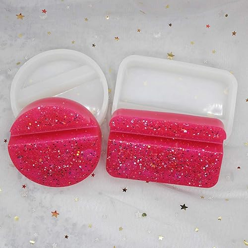 Miniatura 6 de Molde brillante para teléfono móvil, molde de resina epoxi, soporte para teléfono celular, molde de silicona, bricolaje, fabricación de joyas, molde