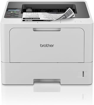 Brother HL-L5210DW Black and White Laser Printer A4, 48 ppm, 1200 x 1200 DPI, LAN, Wi-Fi, Duplex, 250-sheet paper cassette, white/grey