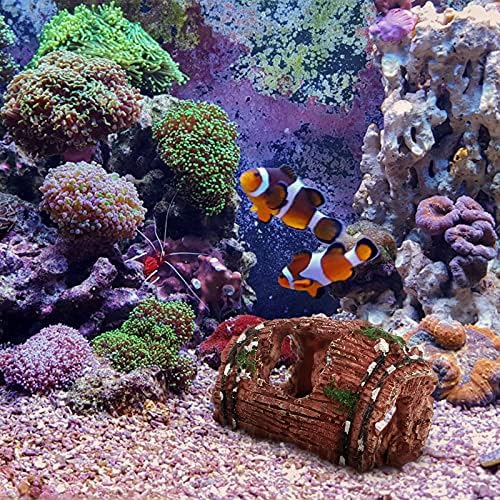LuluDa 3 PCS Aquarium Broken Barrel Cave Decor Fish Tank Resin Broken Barrel Fish Hiding Cave Aquarium Hideout Cave House Fish Tank Landscaping Decorations For Small Fish Shrimp Hiding