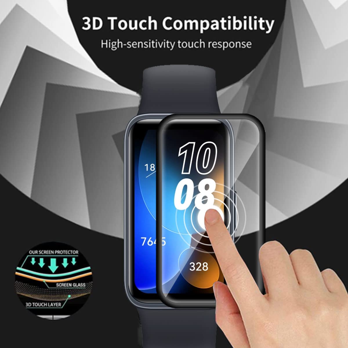 Hianjoo (5 Pack) Case Copatible with Fitbit Versa 4 /Sense 2, Built-in