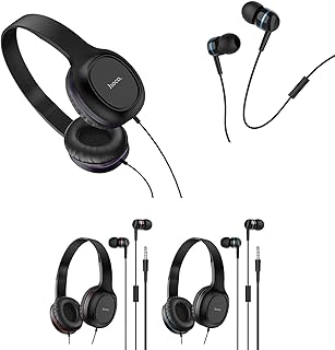 HOCO. Cuffia Jack 3.5m con Microfono e Auricolari aggiuntivi - Blue