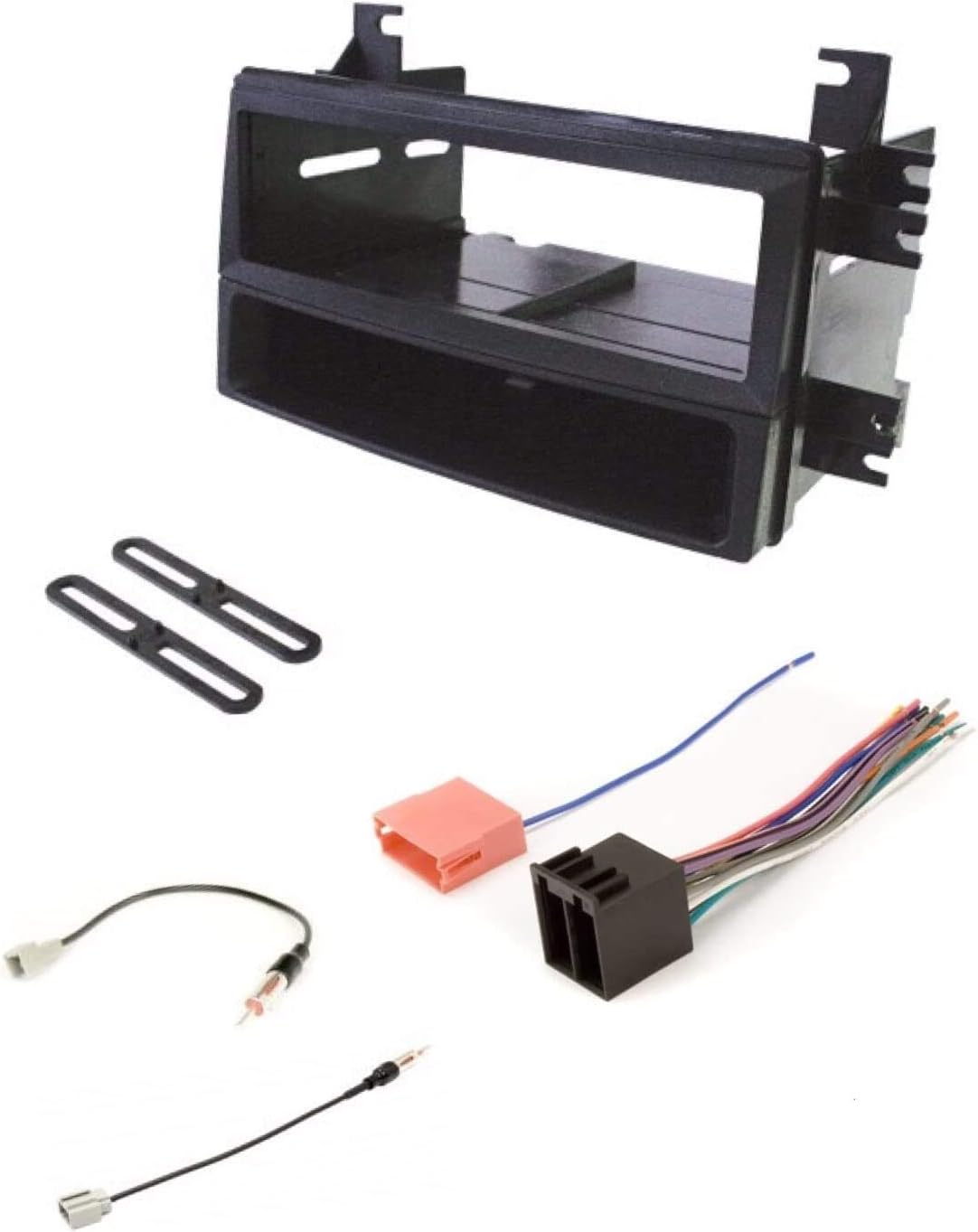 ASC Car Stereo Radio Install Dash Kit, Wire Harness, and Antenna Adapter for Installing an Aftermarket Single Din Radio for 2009-2010 Kia Optima, 2009-2012 Kia Rondo, 2009-2014 Kia Sedona