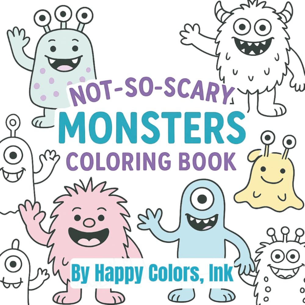 Not So Scary Monsters Coloring Book