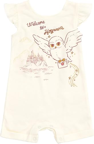 Miniatura 3 de Harry Potter Hedwig Owl French Terry Mameluco y diadema recién nacido a niño pequeño