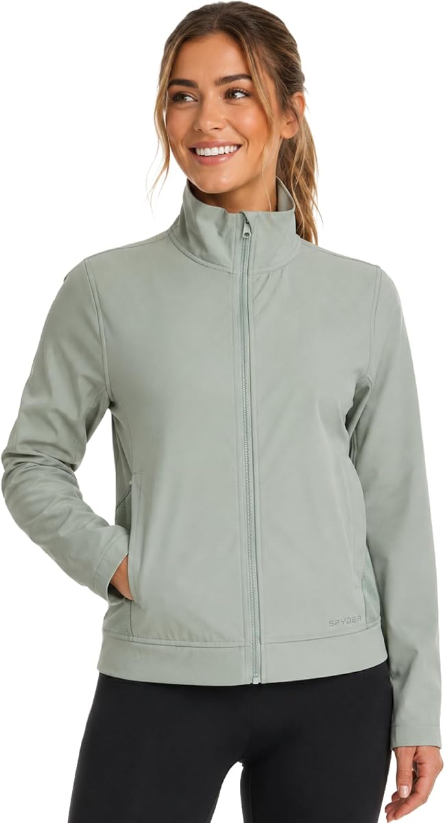 Spyder Womens Lightweight Jacket - Soft Stretch Ripstop Mesh Full Zip Jacket for Women, Athletic Spring Outerwear