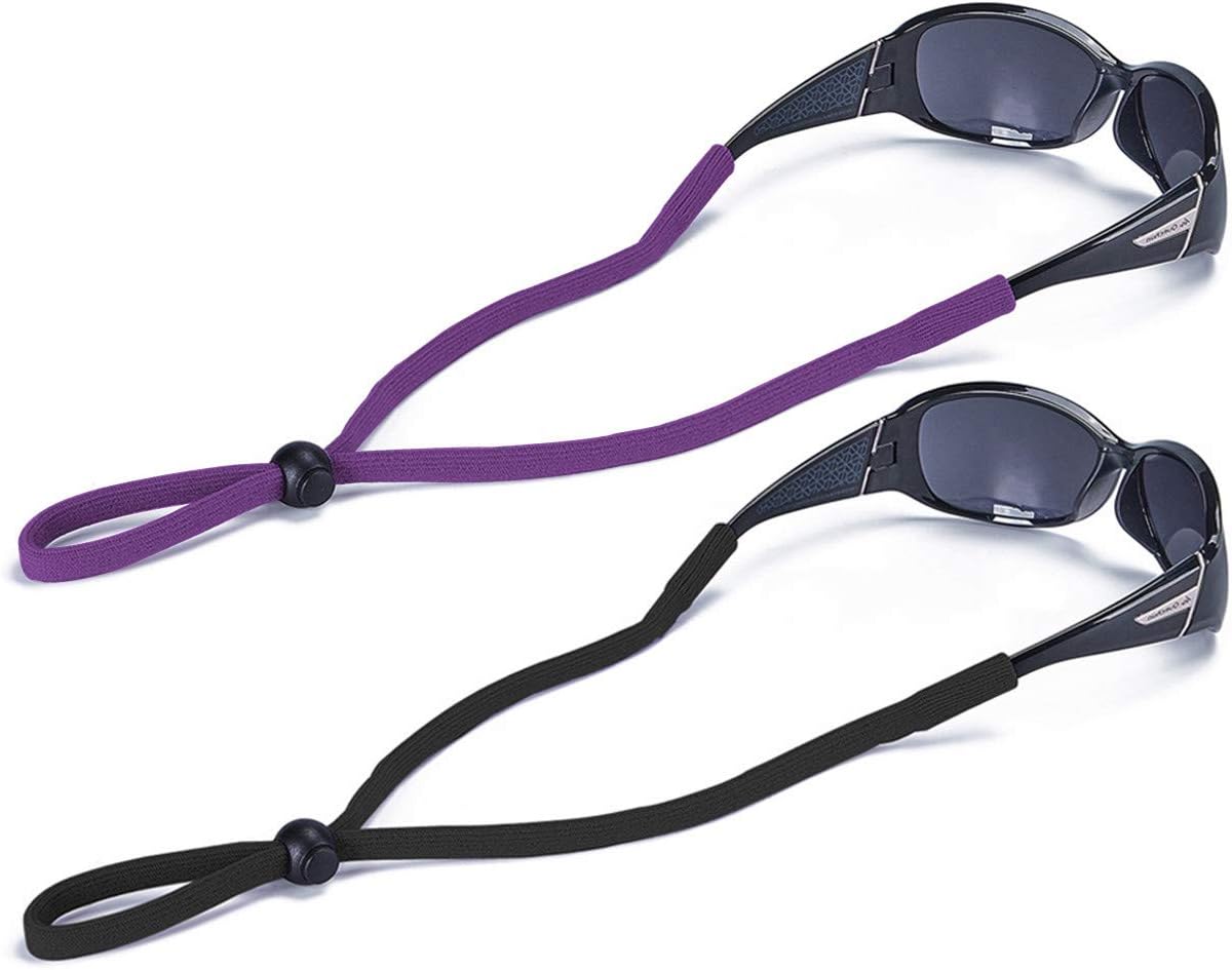SHINKODA Adjustable Glasses Strap for Adults and Kids | 2-Pack Eyewear Retainer Cord for Reading, Safety, Sports & Sunglasses