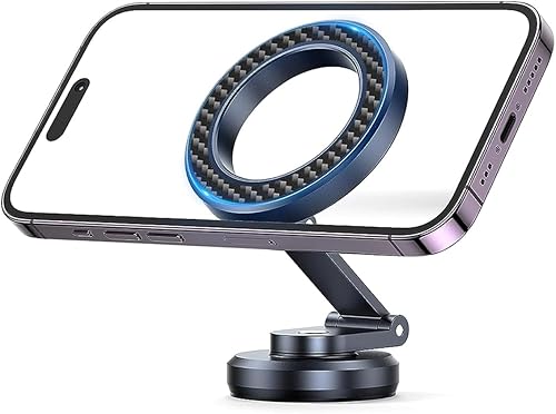 Miniatura 8 de Soporte para automóvil MagSafe imán plegable más fuerte de metal, soporte magnético para teléfono para salpicadero de automóvil, soporte magnético