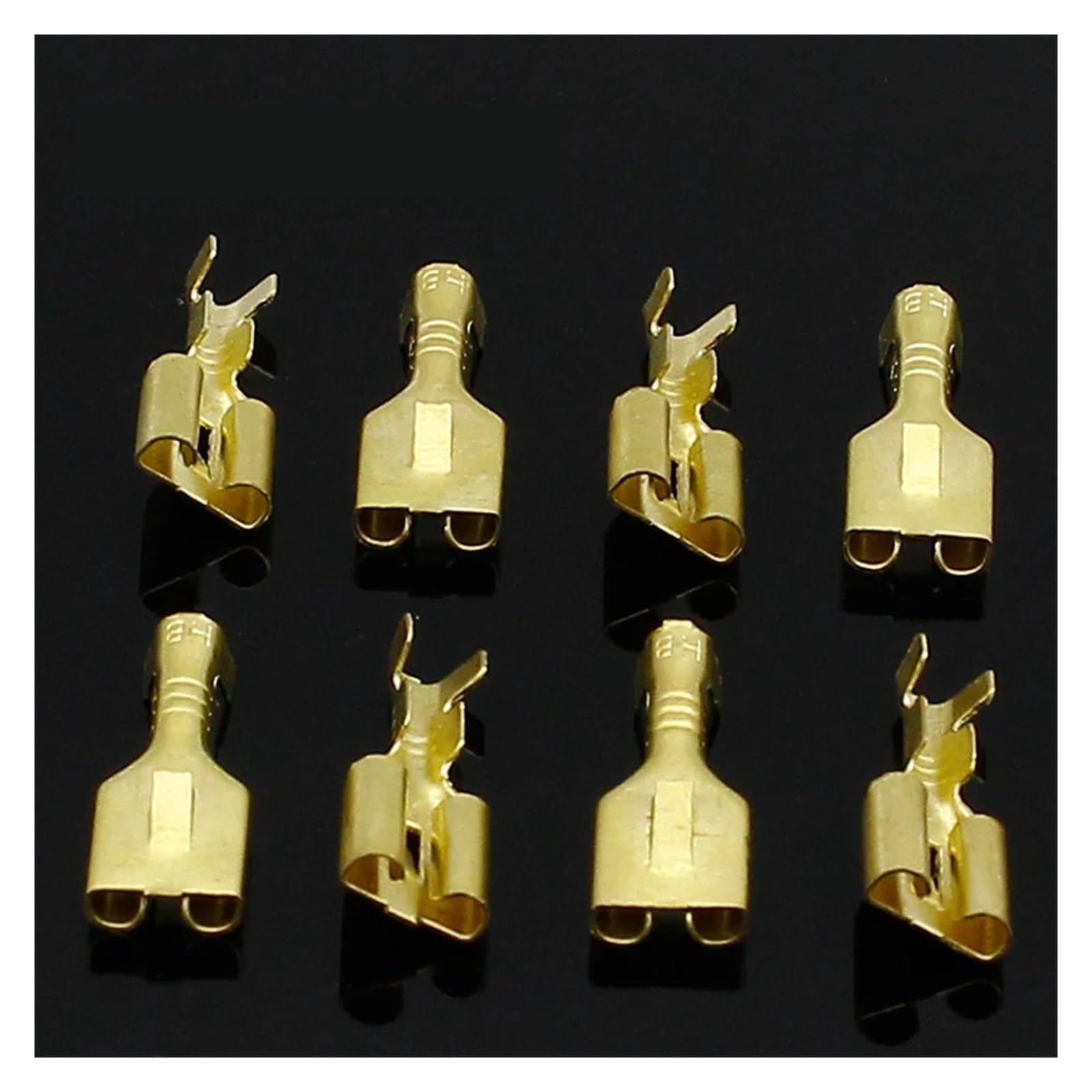 ZDVHOMCB 100pcs, 6.3mm 6.3 Crimp Terminal Female Spade Connector