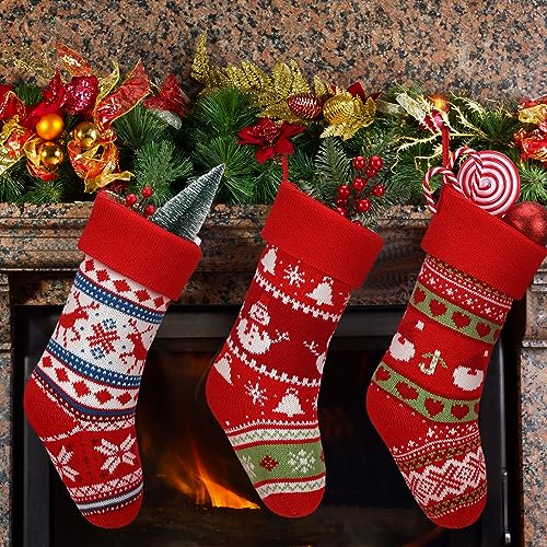 Chaussettes de Noël tricotées Liitrsh haut de gamme aux motifs de flocon - 7