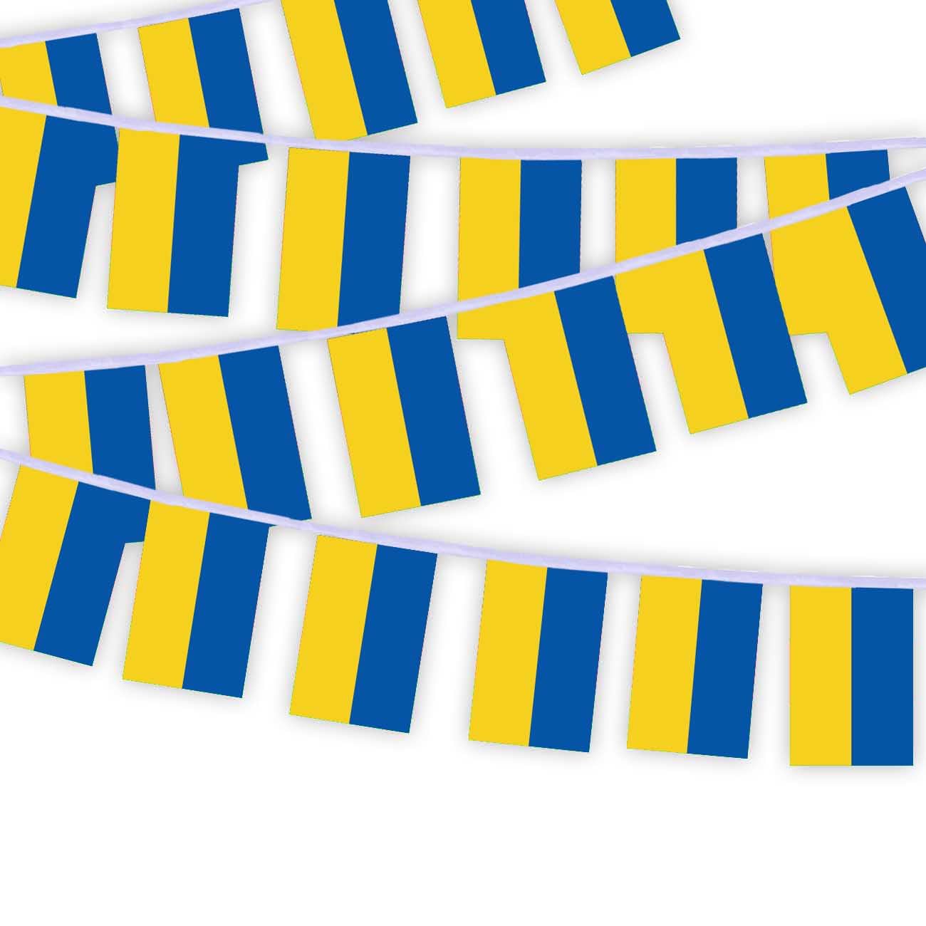 30 PCS Ukraine Flag String,32 FT Ukrainian Decor Bunting,Decoration Banner for Outdoor Indoor Patio Yard Decor — image 1