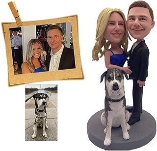 Custom Couple Bobbleheads Wedding Anniversary Bobbleheads from Head to Toe, Royal Bobbleheads Figures Personalized Made from Polymer Clay, Best Gift for Parents, Daughter and Friends