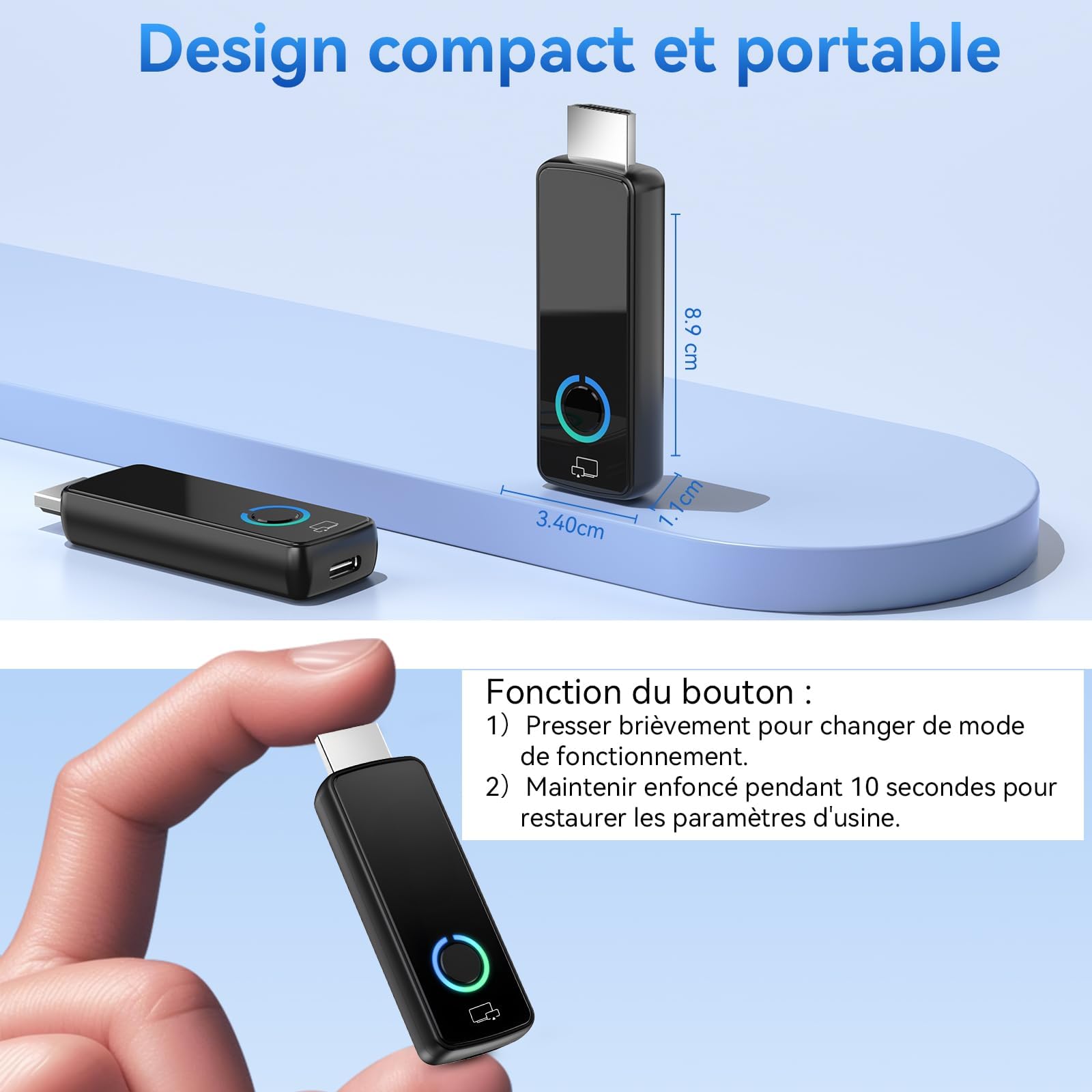 4K Bezprzewodowy Dongle HDMI, Airplay, Miracast, DLNA, Google Casting, 5GHz WiFi