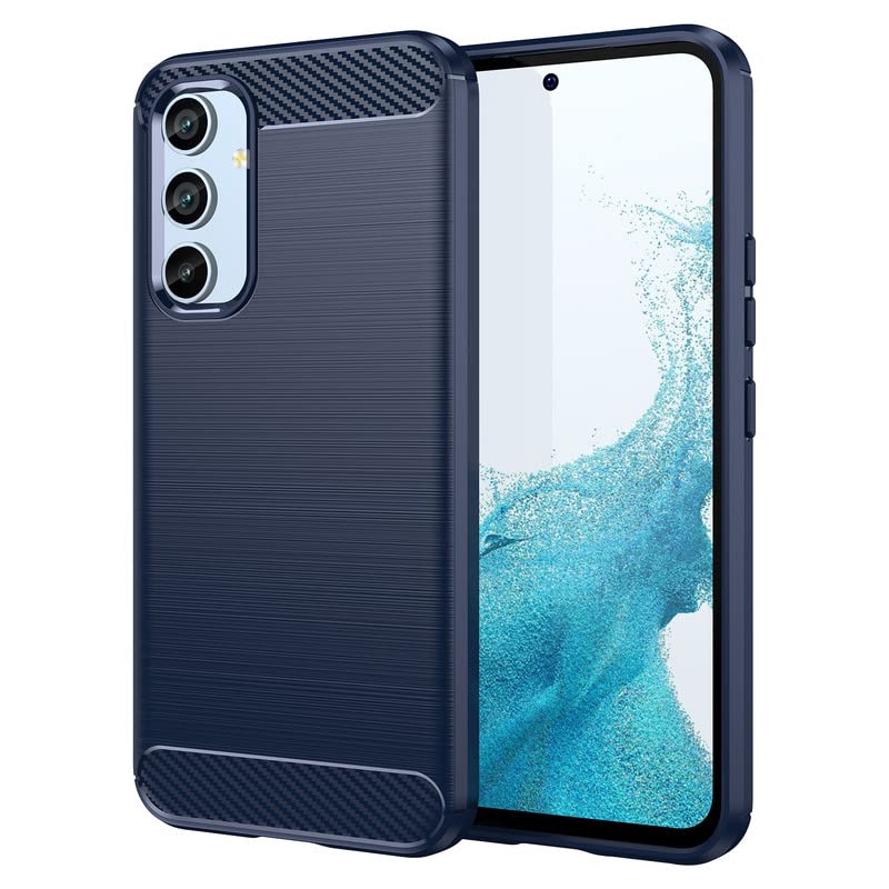 Image of Hybrid Carbon Fiber Back Case for Samsung Galaxy A54 5G (Blue)