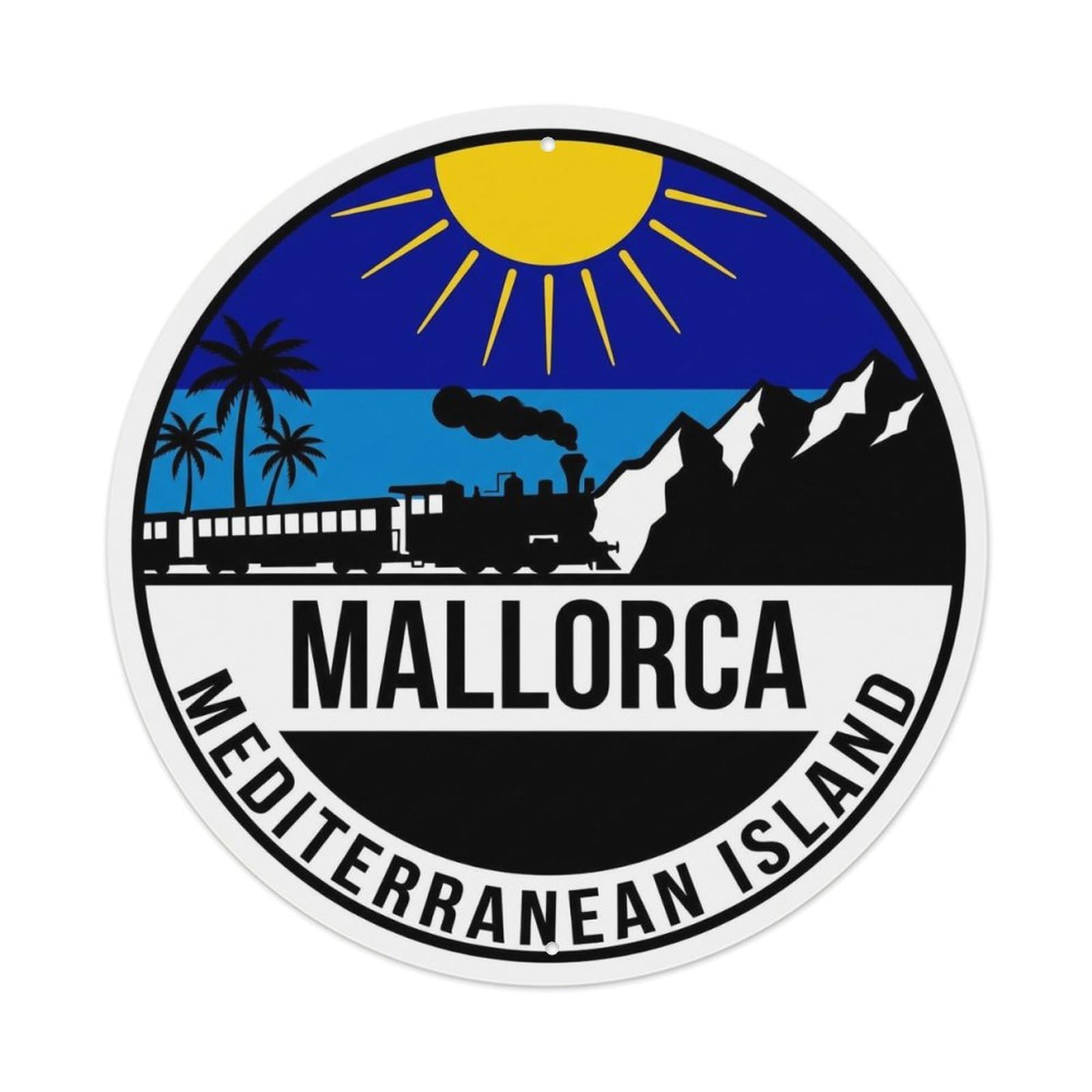 Vintage Travel Mallorca Spain Artwork Metal Tin Sign