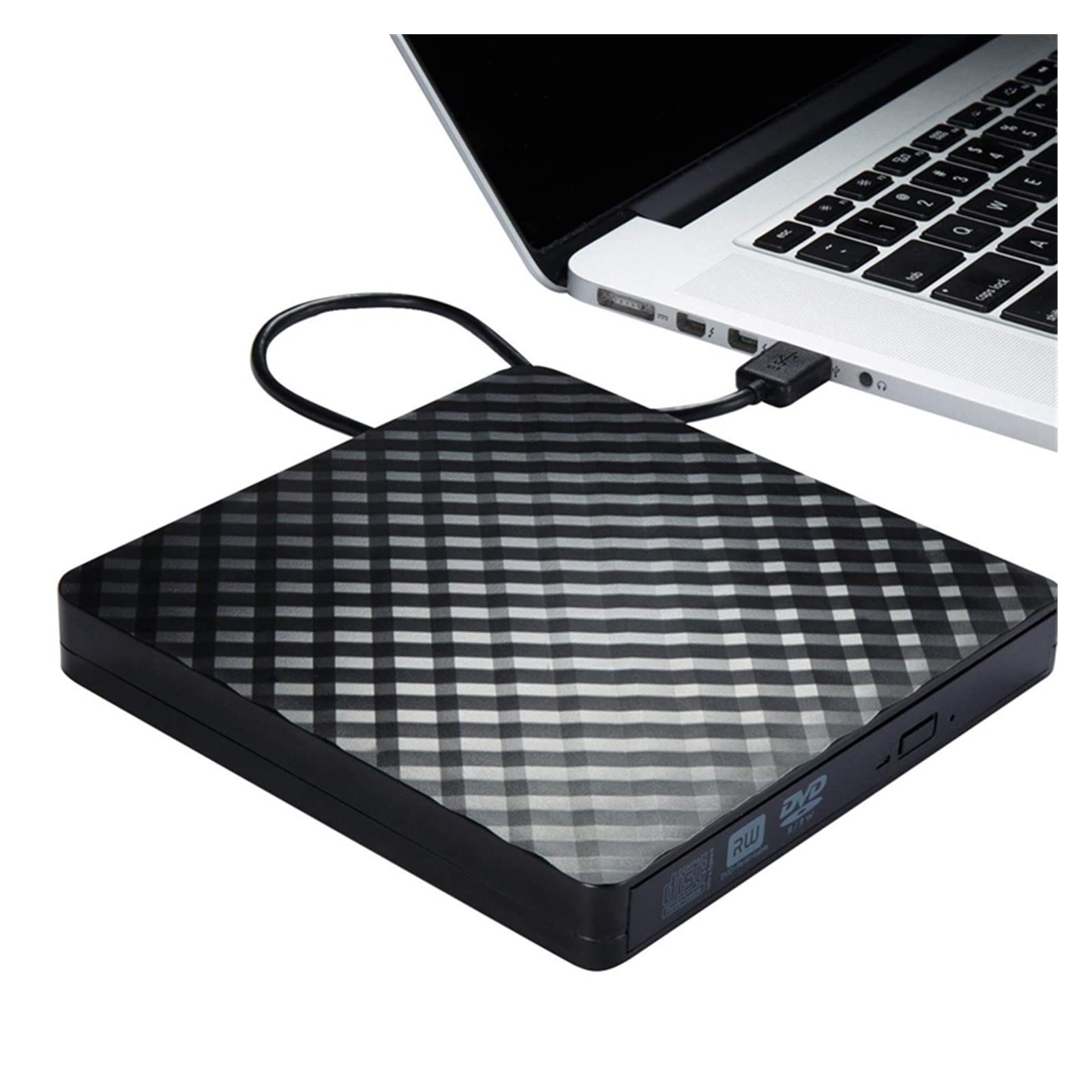 Externo DVD Conducir USB 3.0, Portátil CD / -RW Drive Optical Burner Writer Laptop Desktop (Negro) Portátil