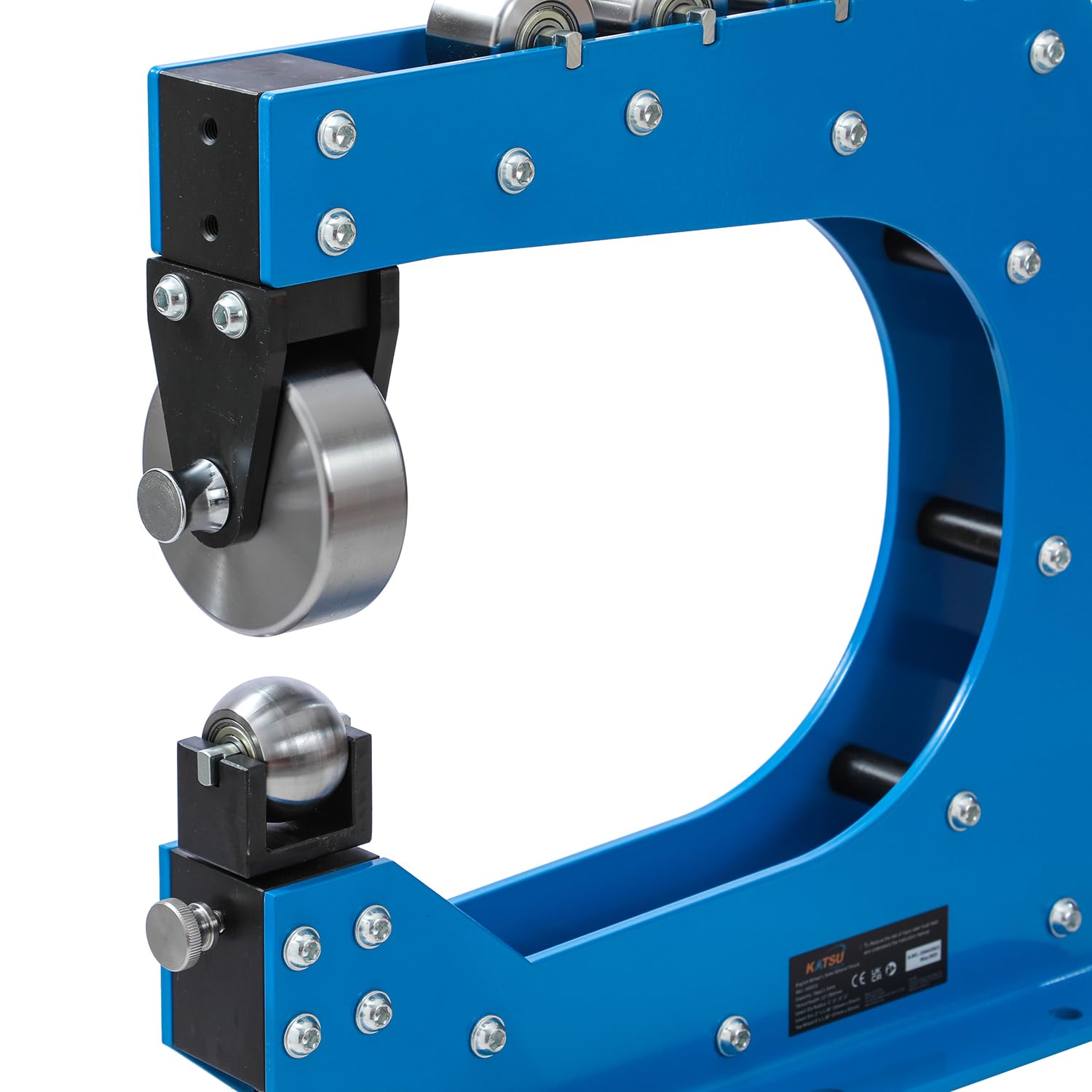 KATSU Tools Ruota inglese professionale da banco da 30,5 cm, profondità 305 mm, forma fino a 16 Ga/1,5 mm, in acciaio dolce, rullo compatto in metallo resistente, strumento di formatura della lamiera