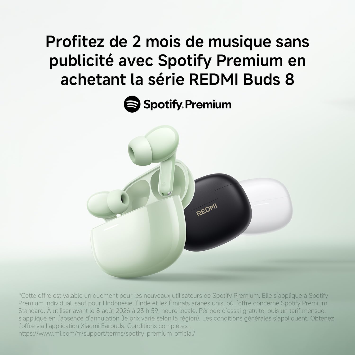 XIAOMI Redmi Buds 8 Écouteurs Bluetooth True Wireless, 50dB d'annulation Active du Bruit, 3 Micros IA, Haut-Parleur Dynamique de 11 mm, Audio Hi-Res, Autonomie jusqu'à 11h+44h, IP54, Noir
