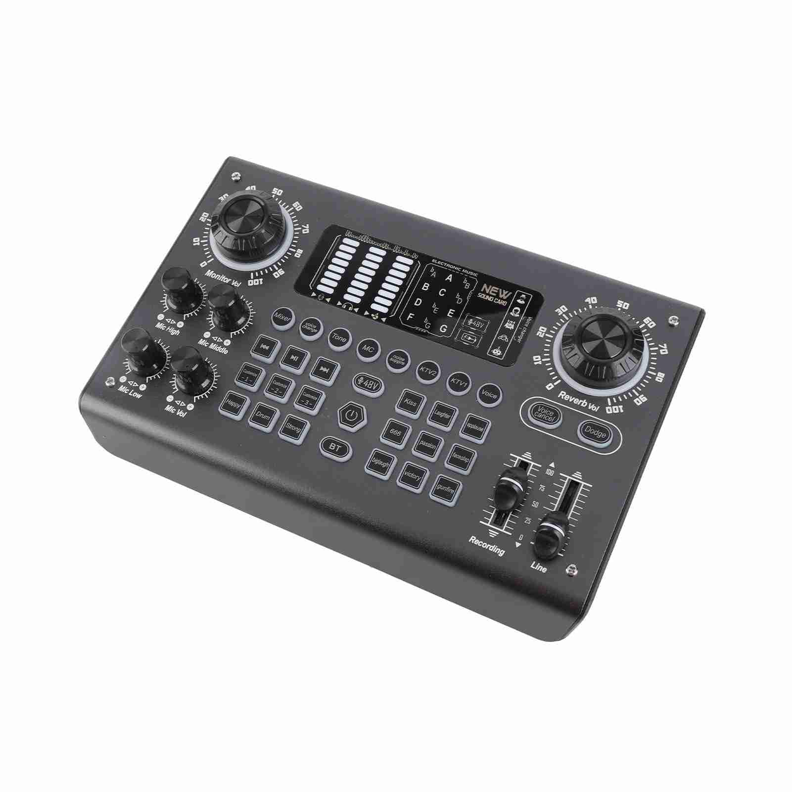 Profesjonalny mikser dźwiękowy USB Bluetooth Dźwięk Konsola miksująca w jednym rozwiązaniu do nagrywania studyjnego transmisji na żywo Karaoke Metal Compact Portable