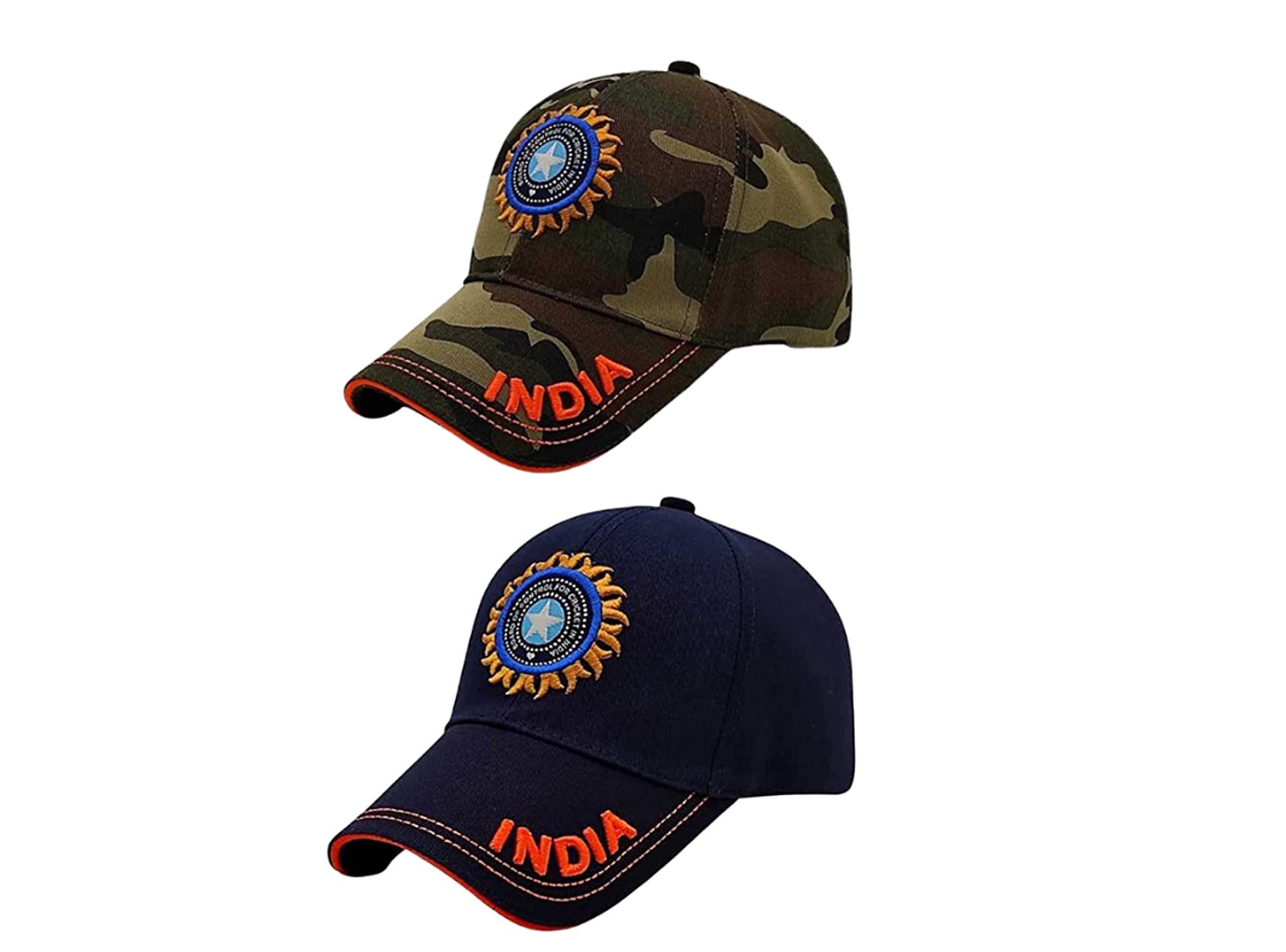 Men's and Women's India Cricket Cap Original Quality Head Caps for Men Unisex Mens Cap Adjustable Buckle Caps Men for All Sports Cricket Caps for Men Fans Sports Caps