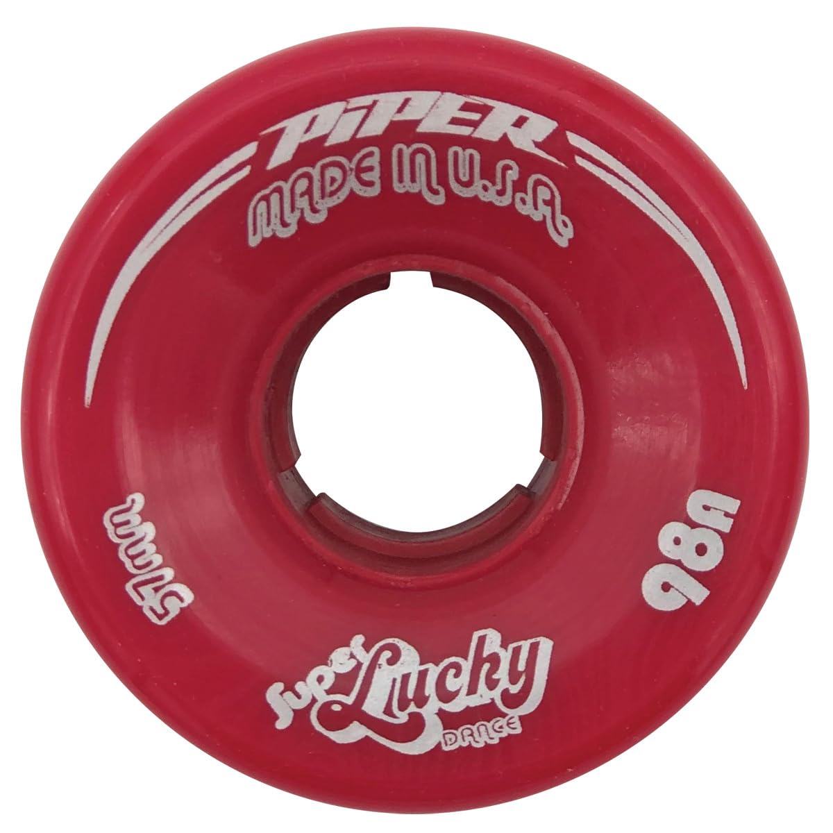 Piper Super Lucky Quad Indoor Roller Skating Dance Wheels - Precision Crafted for Peak Performance - 57mm red