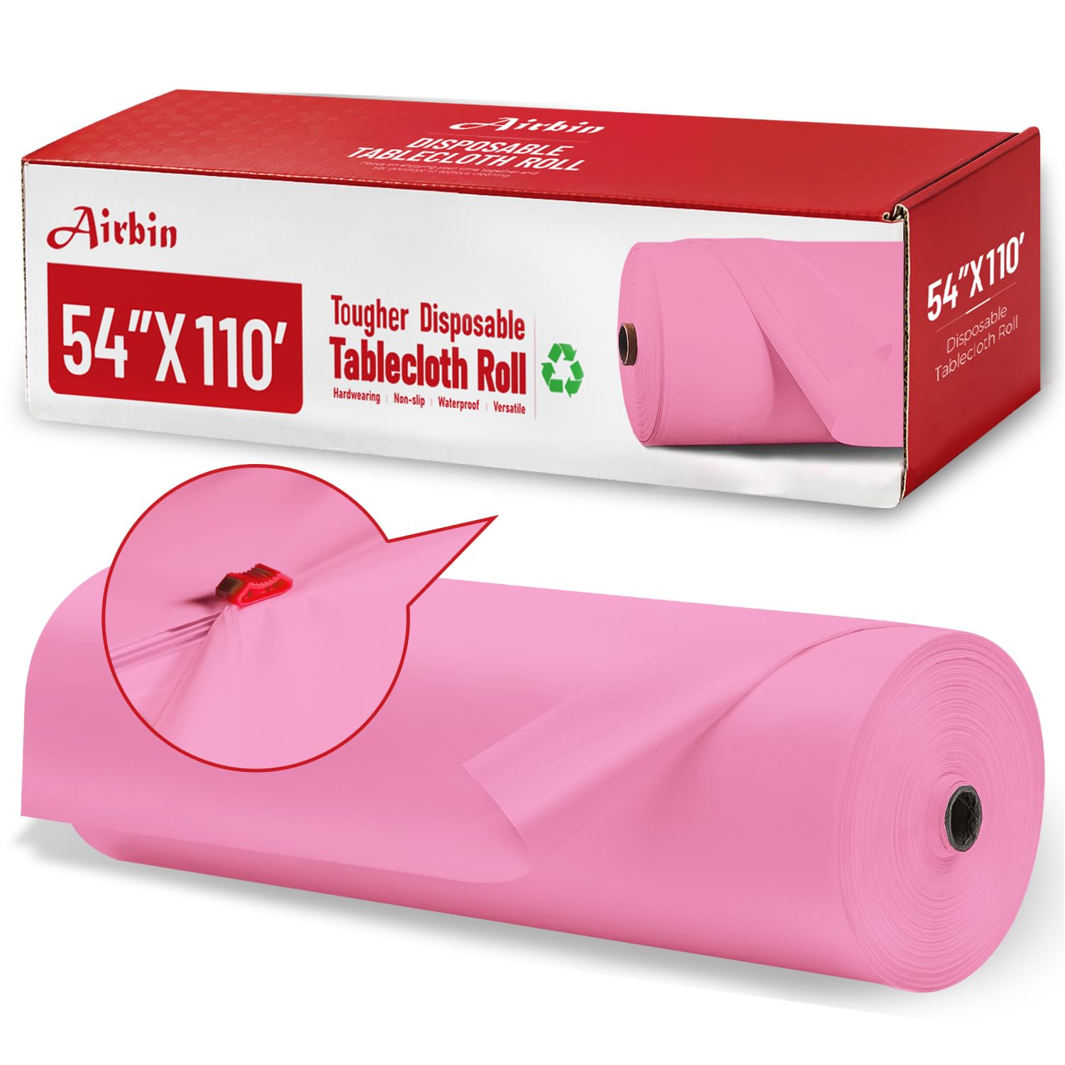 Plastic Tablecloth Roll, 110 Ft X 54 In Table Cloth Disposable Table Cover