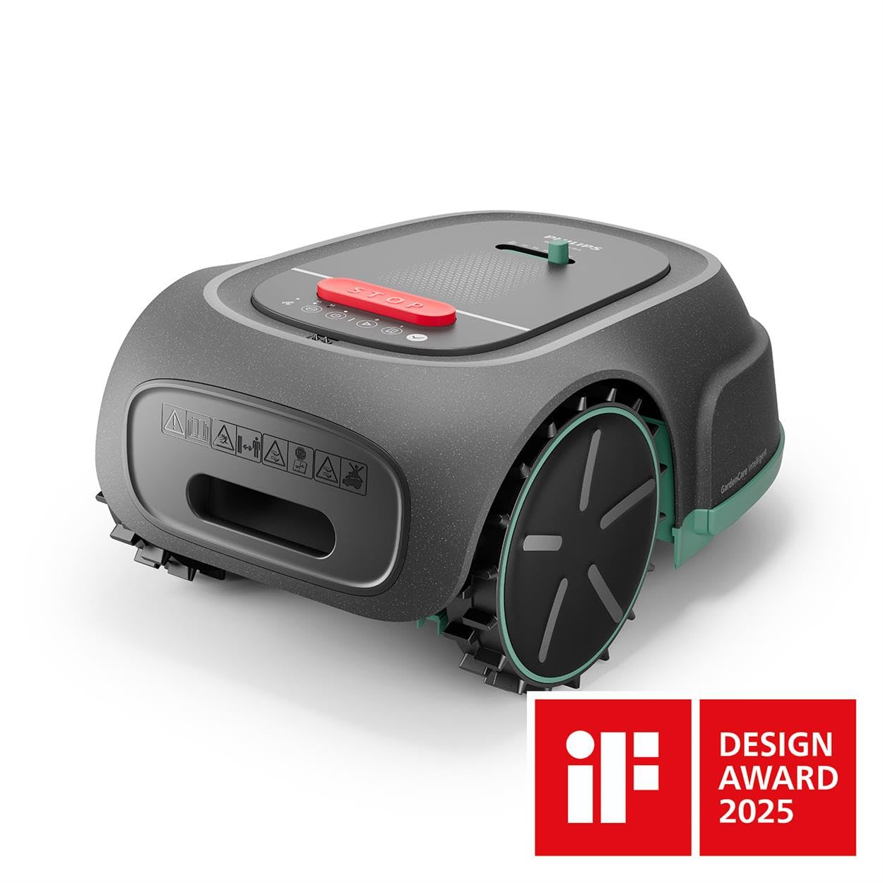 Robot Tosaerba Philips Serie 3000 - Taglio Trasversale, Mappatura GPS, Tosaerba Intelligente, Taglio Veloce, Prestazioni anche in Pendenza, App HomeRun, Sensore Pioggia, Grigio Calcare (RSL3000/10)
