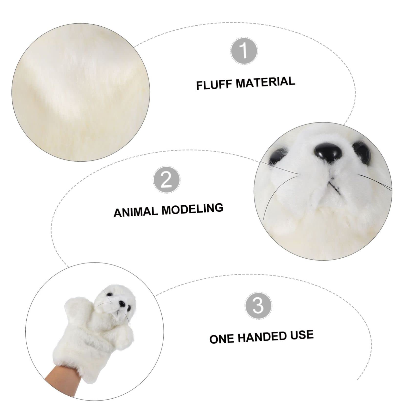 Abaodam 6piezas Títeres De Mano De Animales para Bebés De Delfín y León Marino Muñecos De Peluche Adorables para Interacción y Cuentacuentos para Desarrollo Creativo y Relaciones