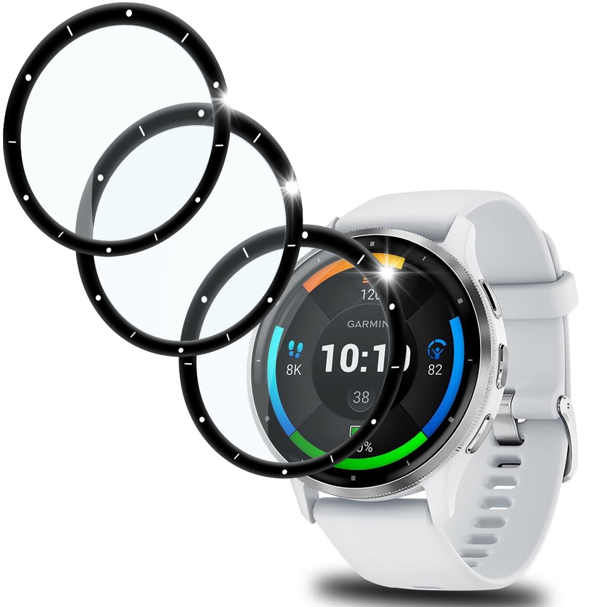 Amazon.co.jp: 対応 GARMIN Venu 3 フィルム 3枚セット PET複合材  