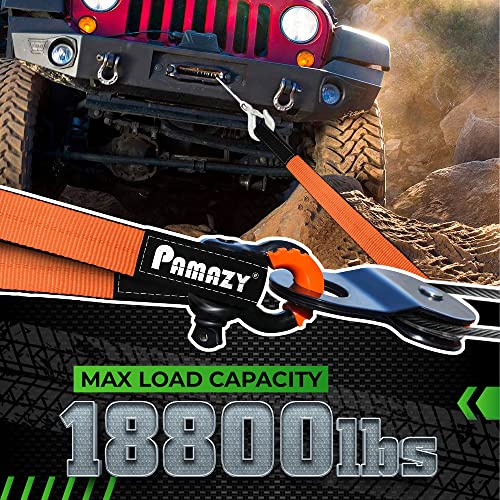 2Pcs 2”X3Ft & 2Pcs 2”X7Ft Supper Sturdy Lift Sling Straps, 18800 Pound Capacity Heavy Duty Eye-Eye Nylon Strap For Hoist, 2-Ply Polyester Rigging Straps, Tree Saver Recovery Straps Web Sling #TOP2