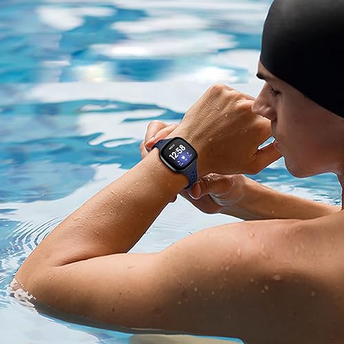 Miniatura 3 de Laffav Compatible con Fitbit Sense BandsFitbit Versa 3 4 bandas para mujeres y hombres, paquete de 4 pulseras de repuesto de silicona suave y