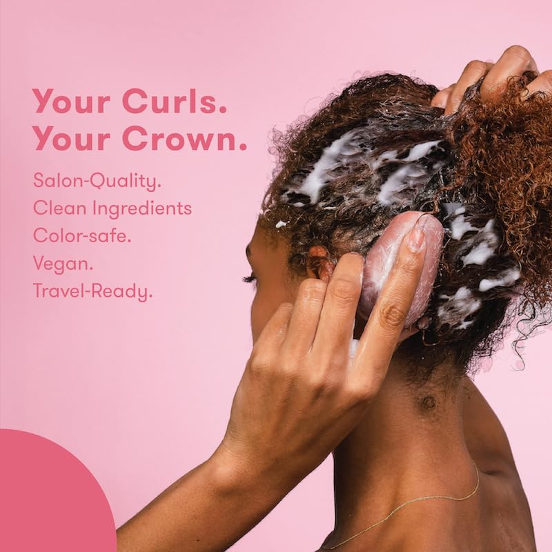 Image of HIBAR - Curl Shampoo Bar - For Curly Hair - Define, Cleanse & Nourish - With Babassu & Pracaxi Butter & Curl Complex - Plastic-Free - Soap, Paraben & Sulfate-Free - Color Safe & Vegan - 1 Solid Bar