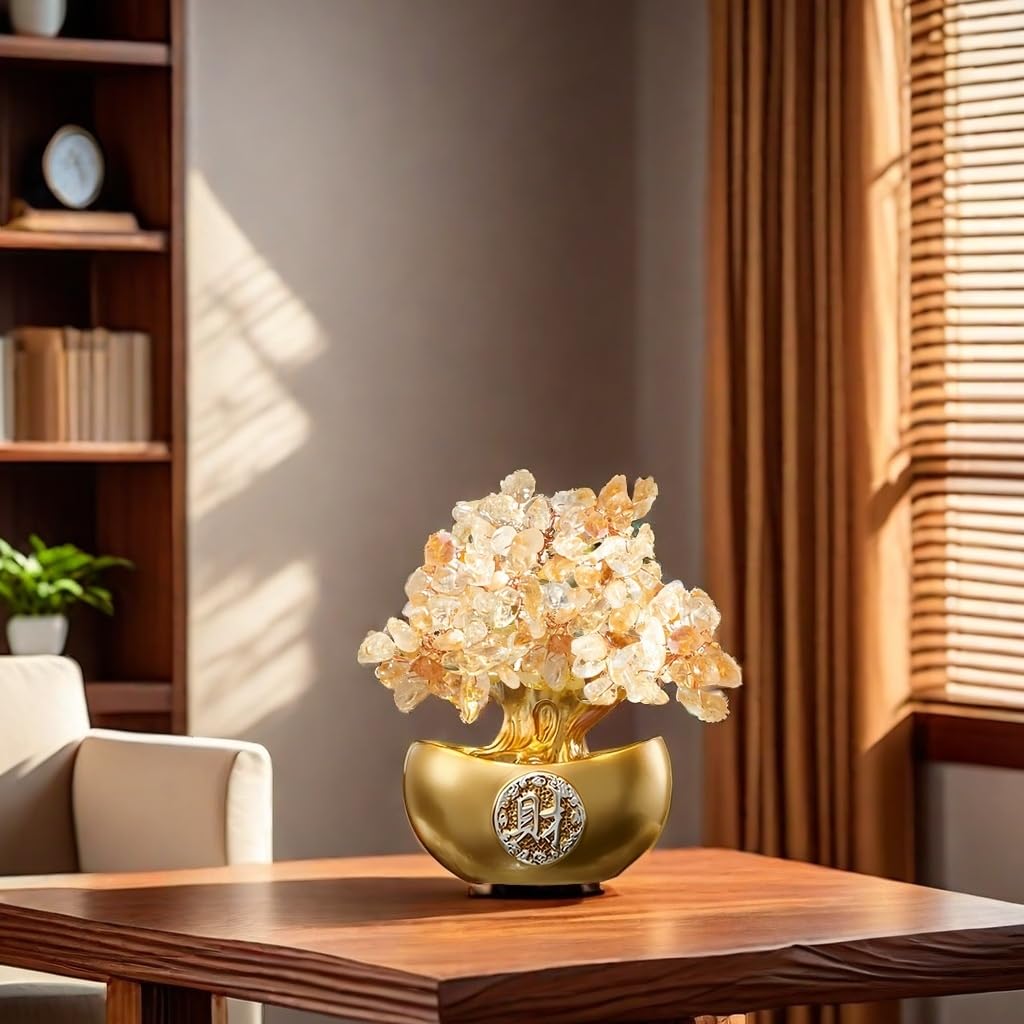金のなる木　シトリン　天然石　風水　パワーストーン Amazon.co.jp: MYONEEN 招財樹 金のなる木 黄水晶 シトリン