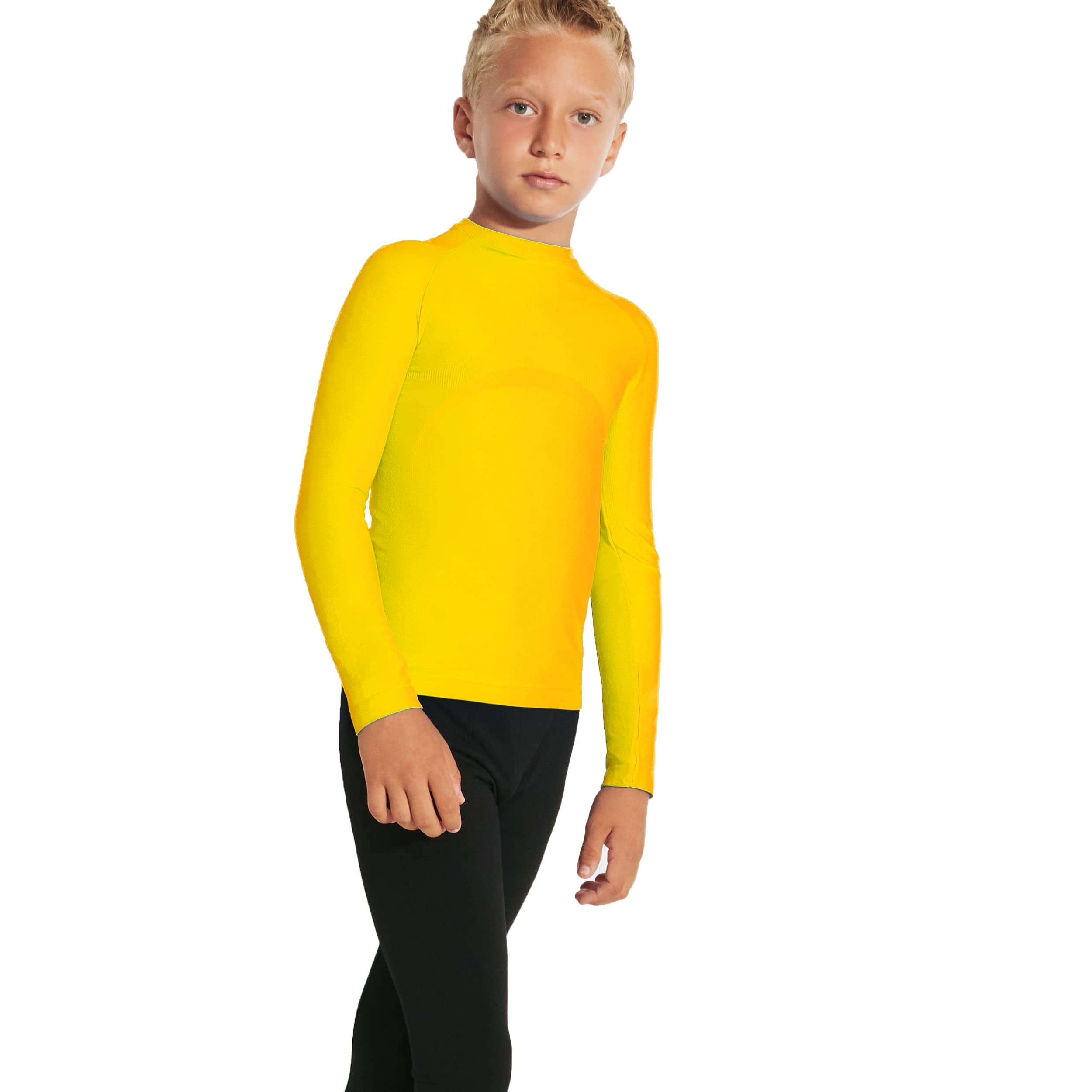 Camiseta térmica Deportiva Transpirable para niños y niñas - Camiseta elástica con diseño anatómico y Flexible para Deporte y frío