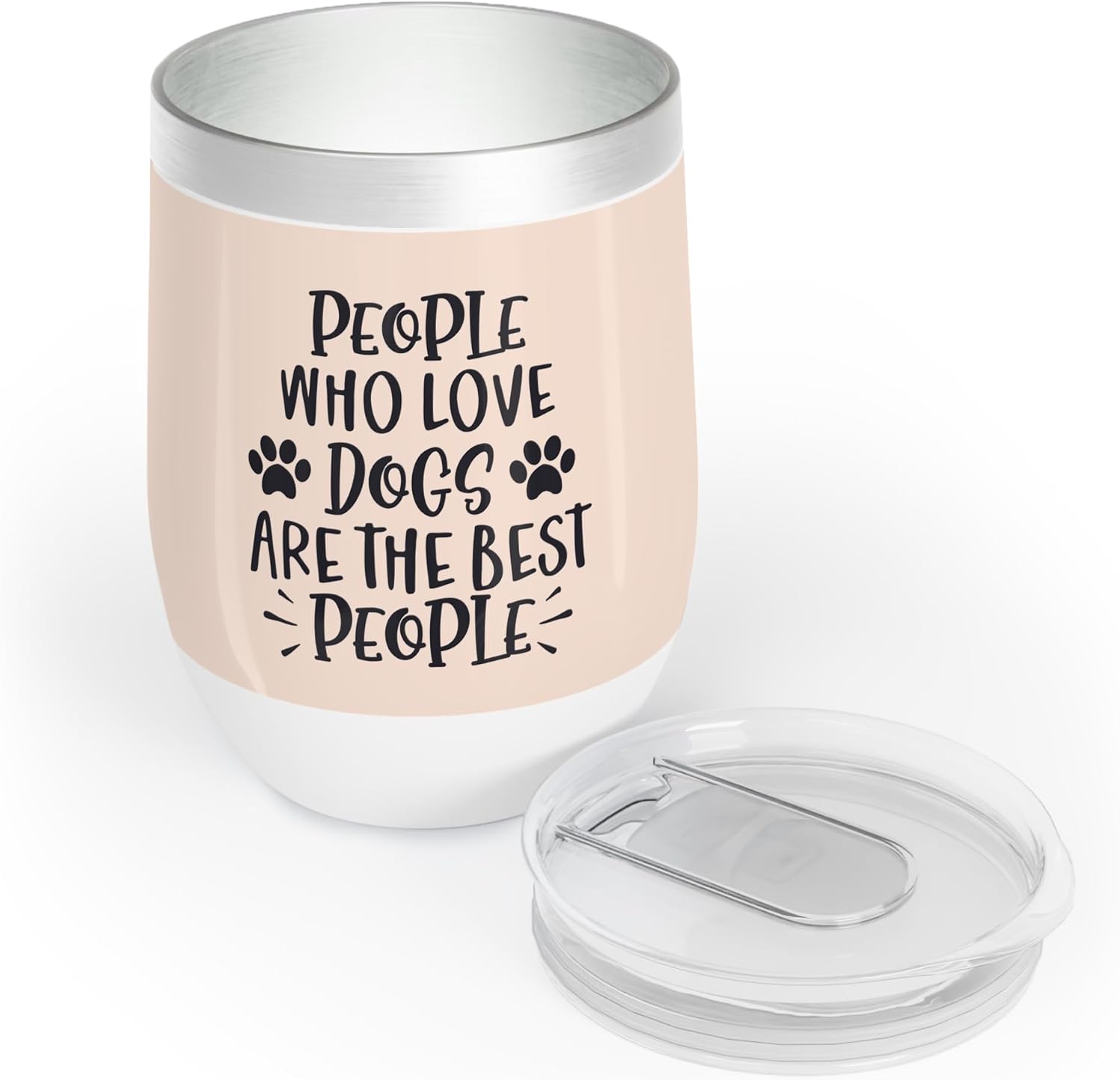 Generic ""People Who Love Dogs Are the Best People"" Insulated Tumblers in 2 Colors - 12oz, Grey, Gray