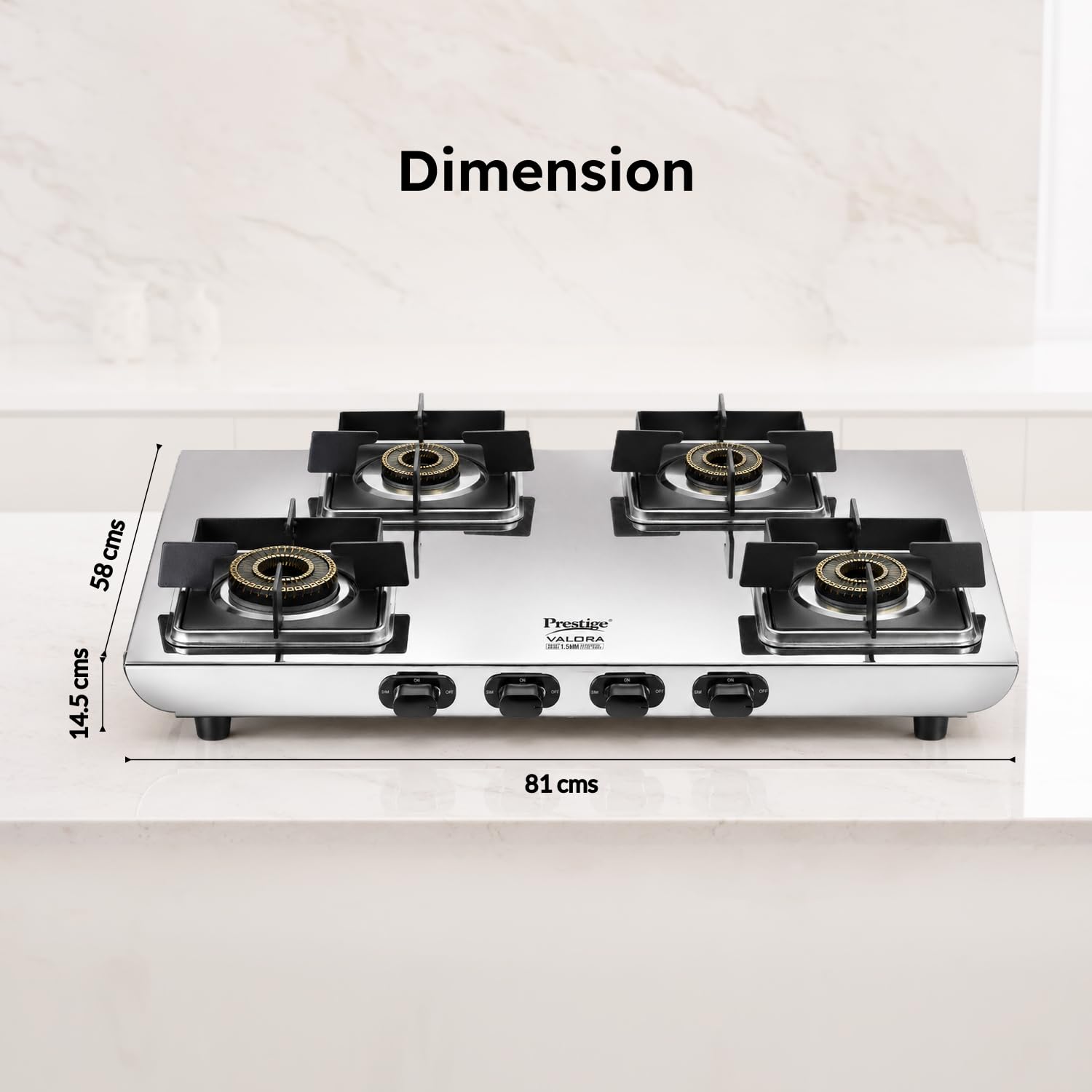 Prestige Valora 04B Gas Stove - 4 Burners -2