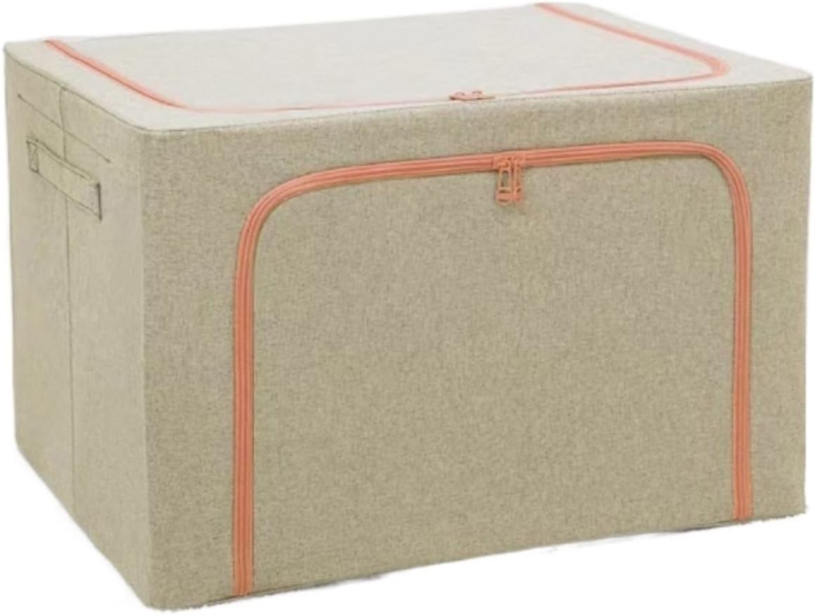 Storage Bins Clothes Storage Bags Under Bed Box with Zips Foldable for Comforters Blankets Storage Container(K,24L)