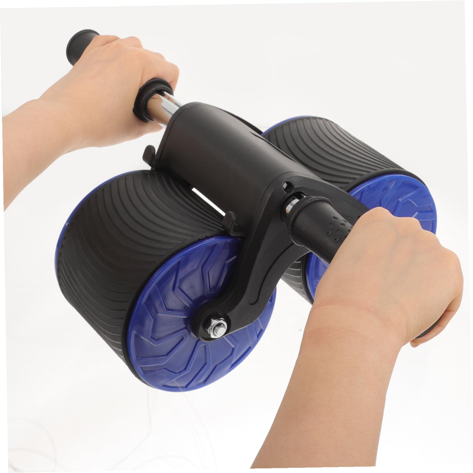 GANAZONO Rodillo Abdominal con Ruedas Antideslizantes y Cojín Equipo Fitness Profesional para Casa y Gimnasio Entrenamiento Muscular Eficaz para Abdominales y Yoga de Azul