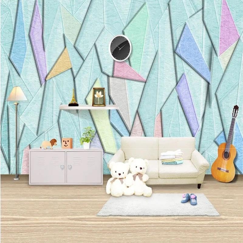 Papier peint mural graphique 3d ILIYA en tissu intissé pour salon