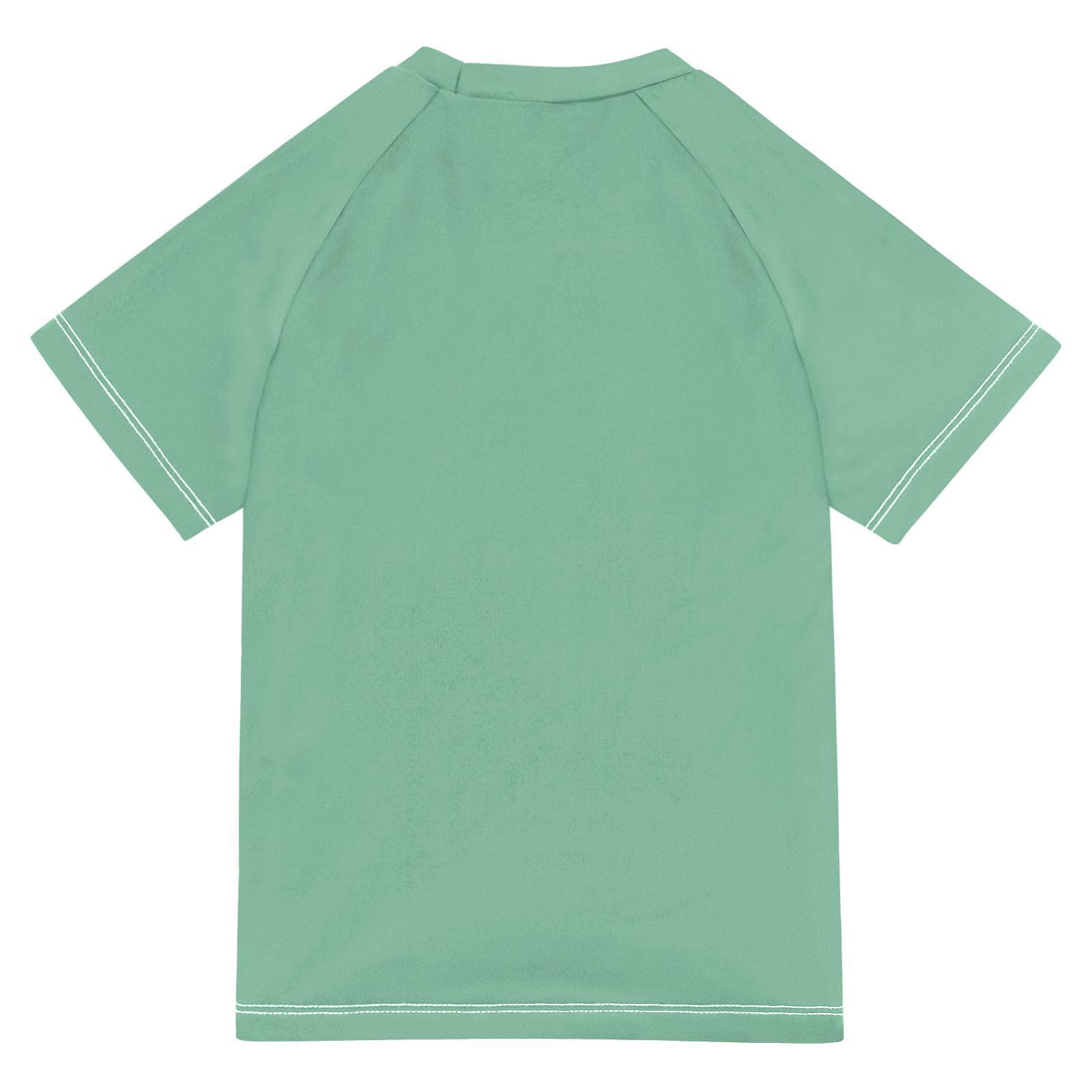 Kids Bathing Suits Boys Short Sleeve Girls Swimsuit Rashguard 3T Sage Green