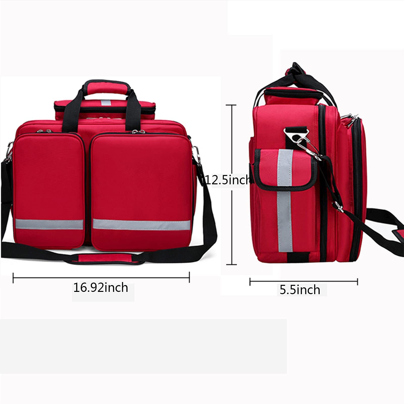 Kit per il primo soccorso impermeabile, kit per il primo soccorso, kit trauma professionale con scomparti etichettati per auto, escursionismo, campeggio, viaggi e ciclismo (Solo imballaggio Empty