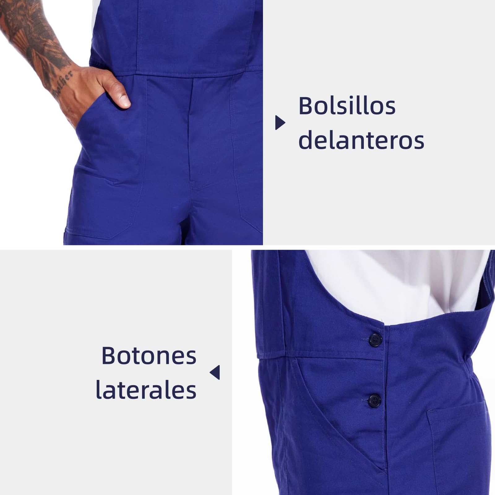 WORK IDEA Peto de trabajo para hombre Multi Pocket Technology - Peto de trabajo para hombre