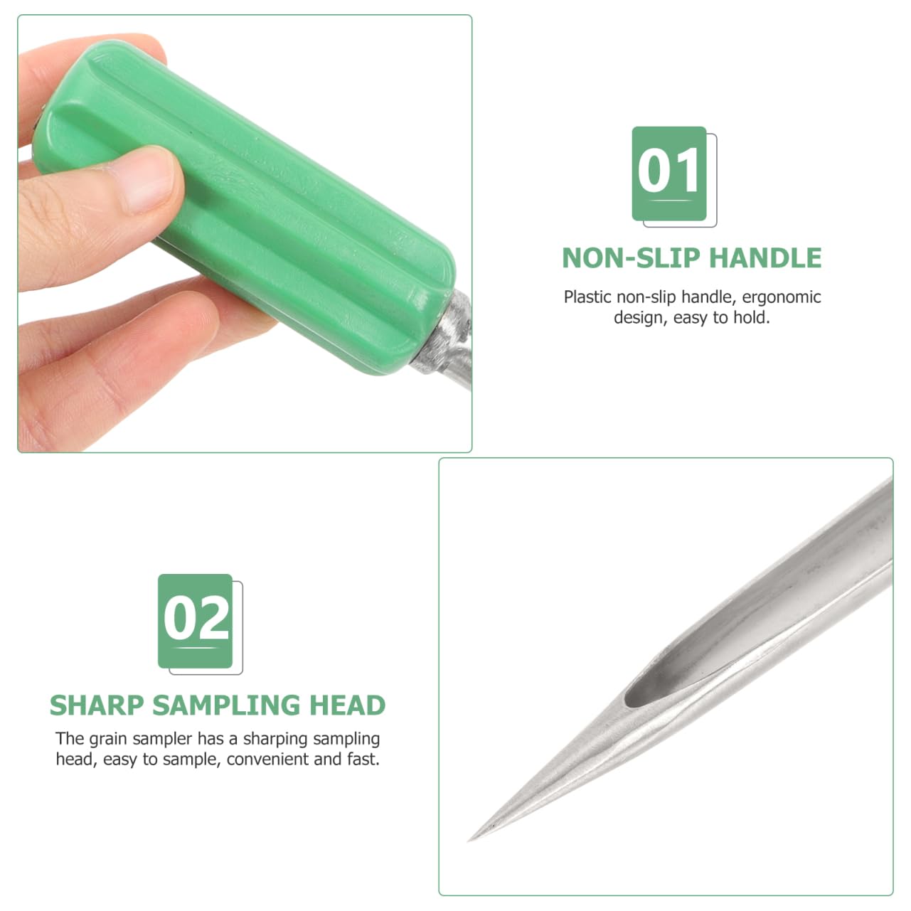SUPVOX Outil Dexpérimentation Échantillonneur De Céréales En Métal Tube Déchantillonnage Pour Échantillonnage De Céréales En Extérieur