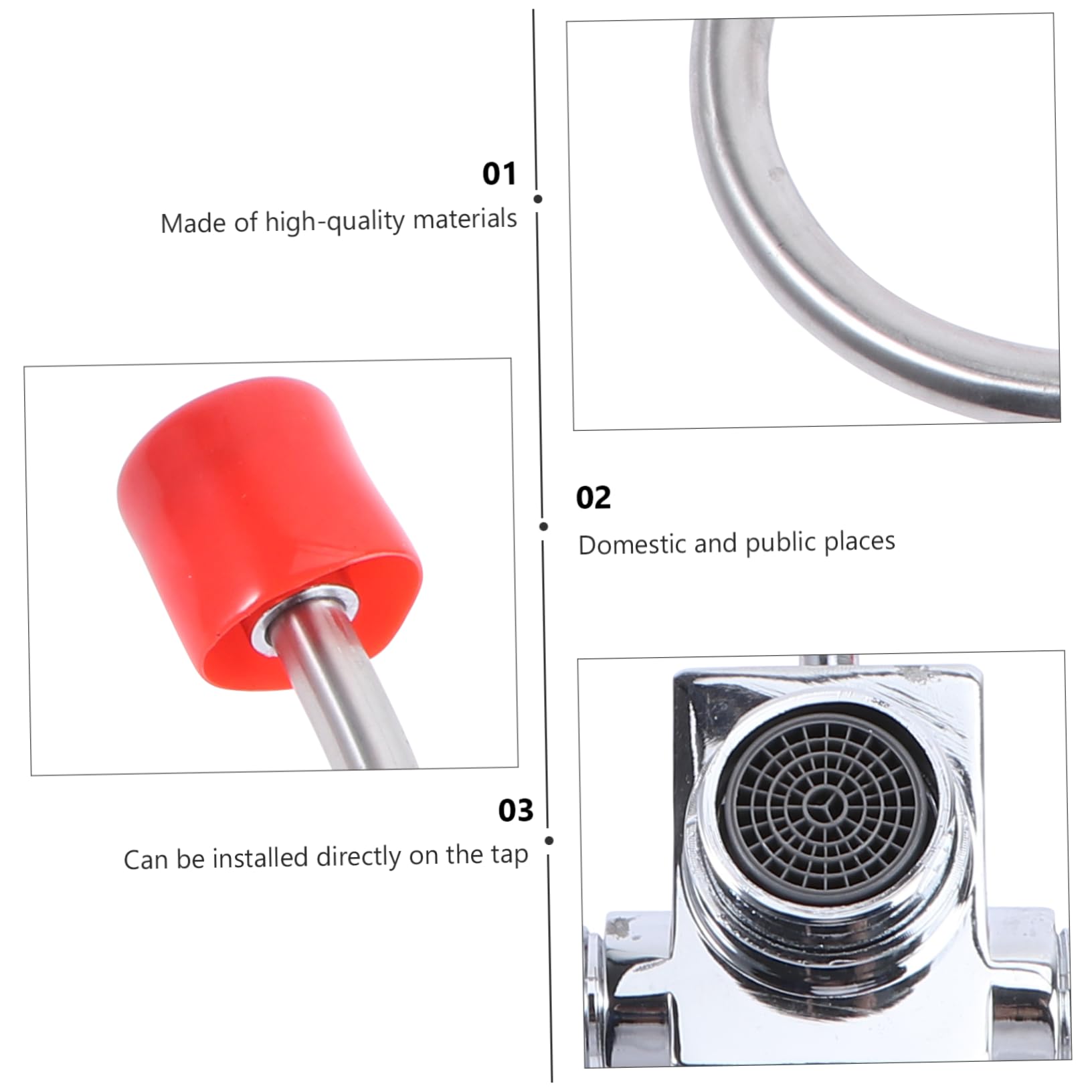 STOBAZA Lavaojos De Emergencia Con Boquilla Doble Para Lavabo, Montaje Grifo De Acero Inoxidable 304, Rotación 360°, Estación Portátil Para Lavado Ocular Hogar y Laboratorio