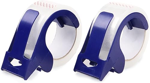 Miniatura 1 de Cinta de embalaje resistente con dispensador recargable, cinta de embalaje silenciosa de 2.4 mil, 1.88 pulgadas x 110 yardas, repuestos de cinta de