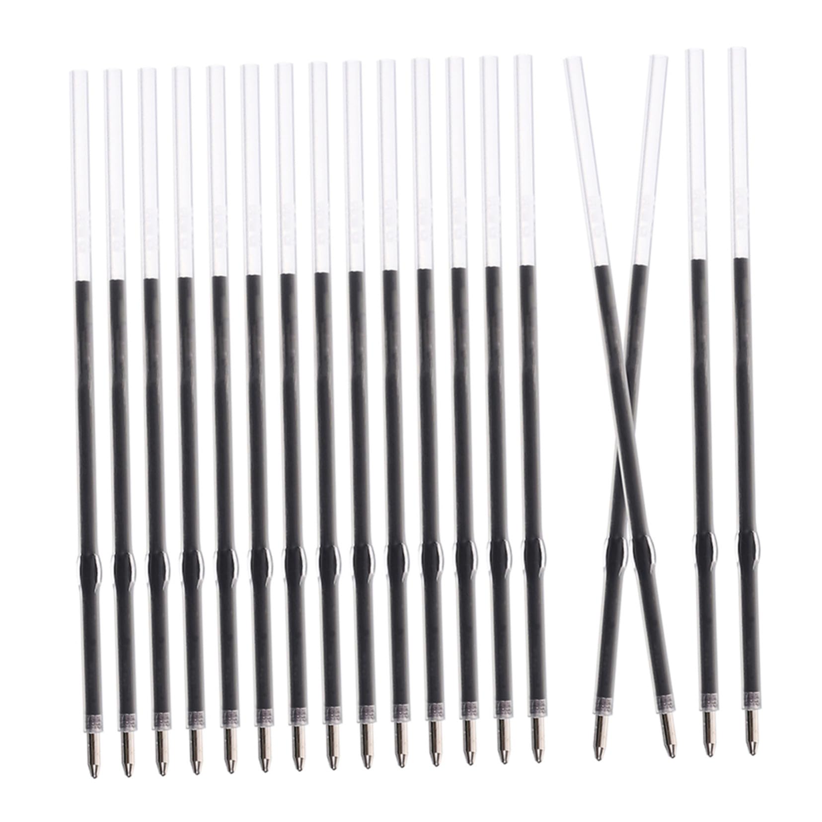 500 Pièces Recharges de Stylo à Bille Encre Noire Recharge Remplaçable pour Stylos à Bille Rétractables Écriture Fluide pour École Bureau et Étudiants