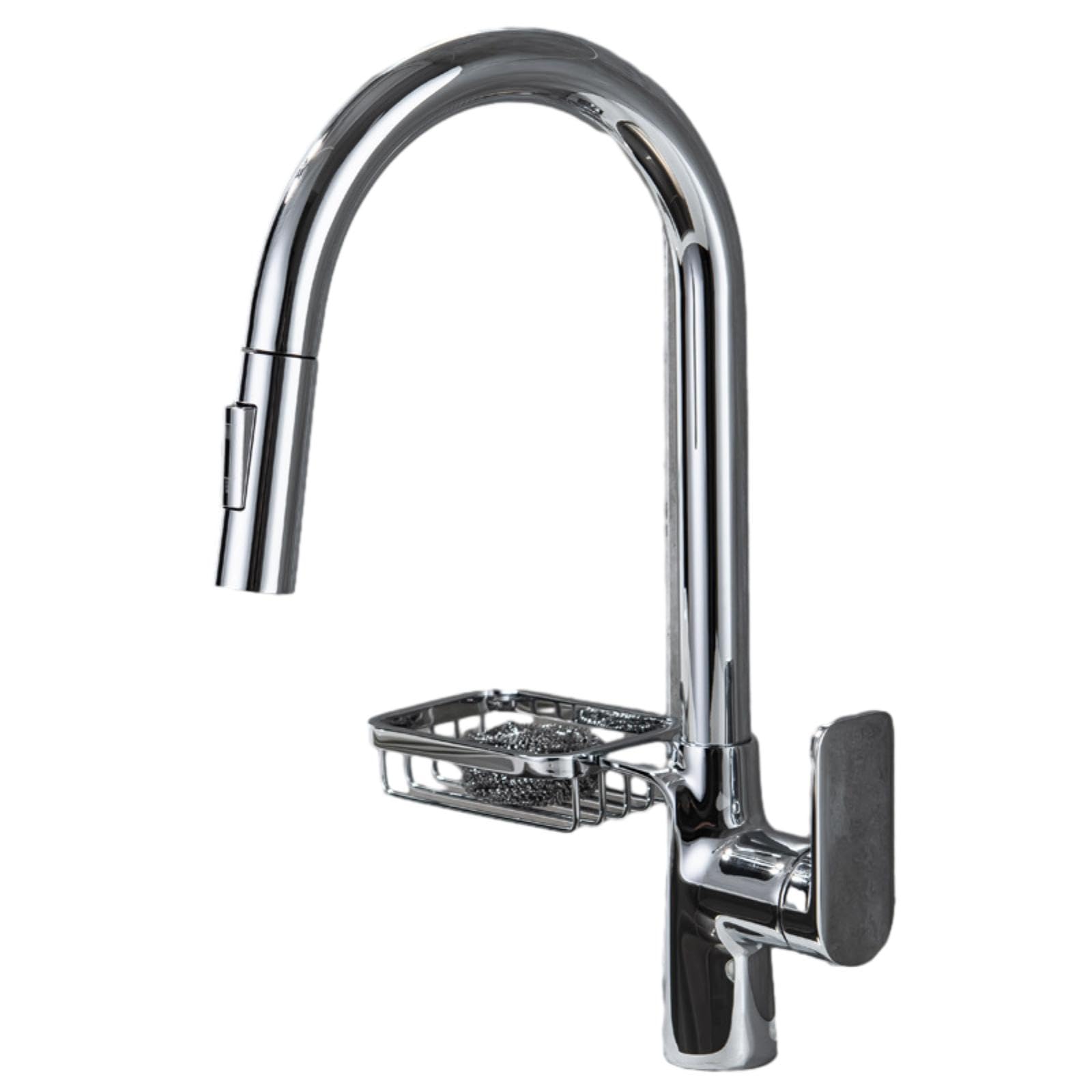 ZYCHSJXA Kitchen Tap Pull-Out Faucet Multifunctional Copper Sink Vegetable Basin Hot and Cold Water Electroplating