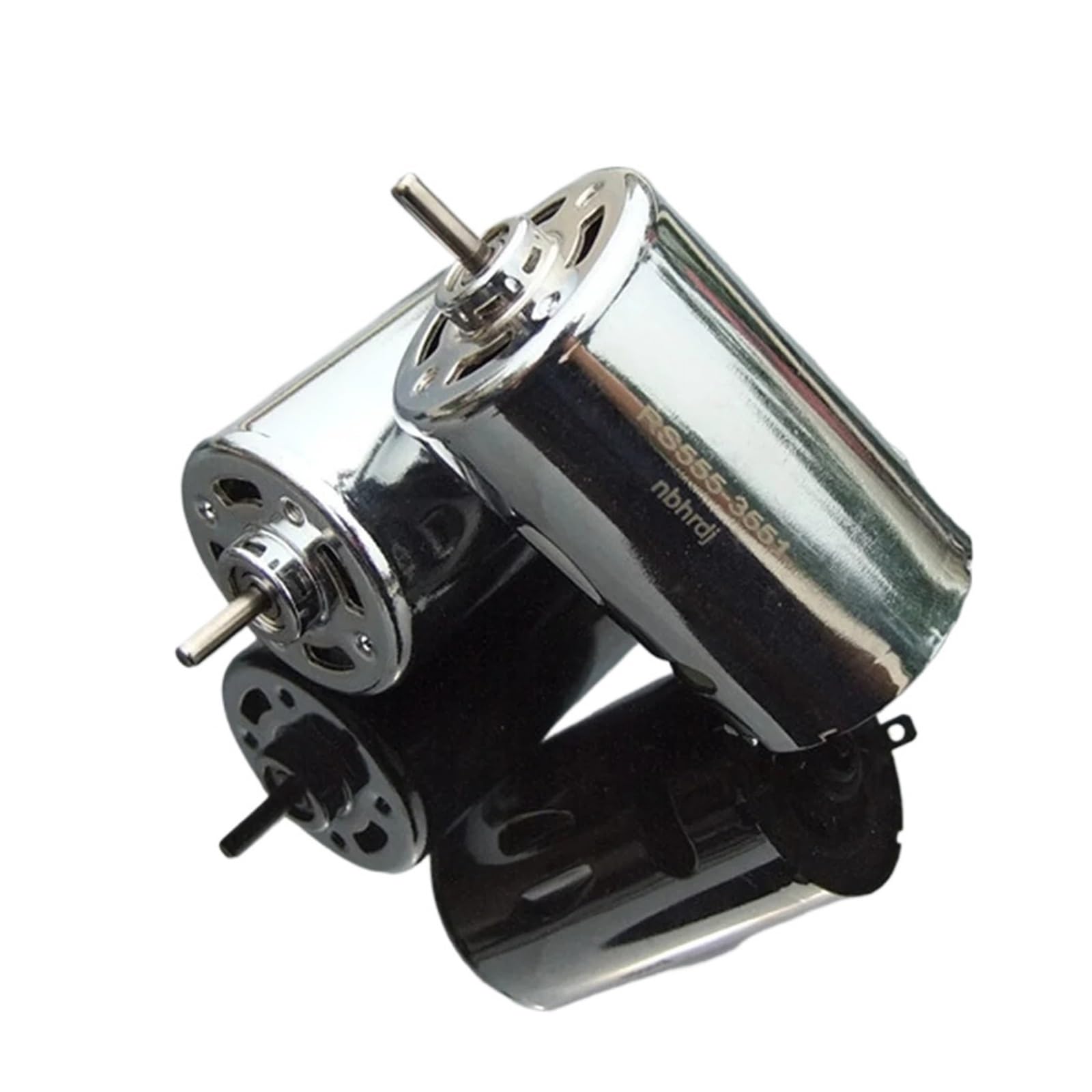 DC 12V-24V 12000rpm 555 Arranque electrónico doble rodamiento de bolas, taladro de par grande, modelo de coches de juguete