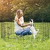 Puppy-Pet-Playpen-8-Panel-24-Inch-Indoor-Outdoor-Metal-Portable-Folding-Animal-Exercise-Dog-Fence-Ideal-for-Pet-Animals-Dog-Cat-Rabbit-Breed-Puppy Sturdy Dog Fence